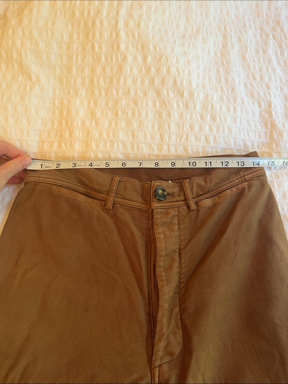 Caron Callahan Rust-Brown High Waisted Trousers - Picture 3 of 5